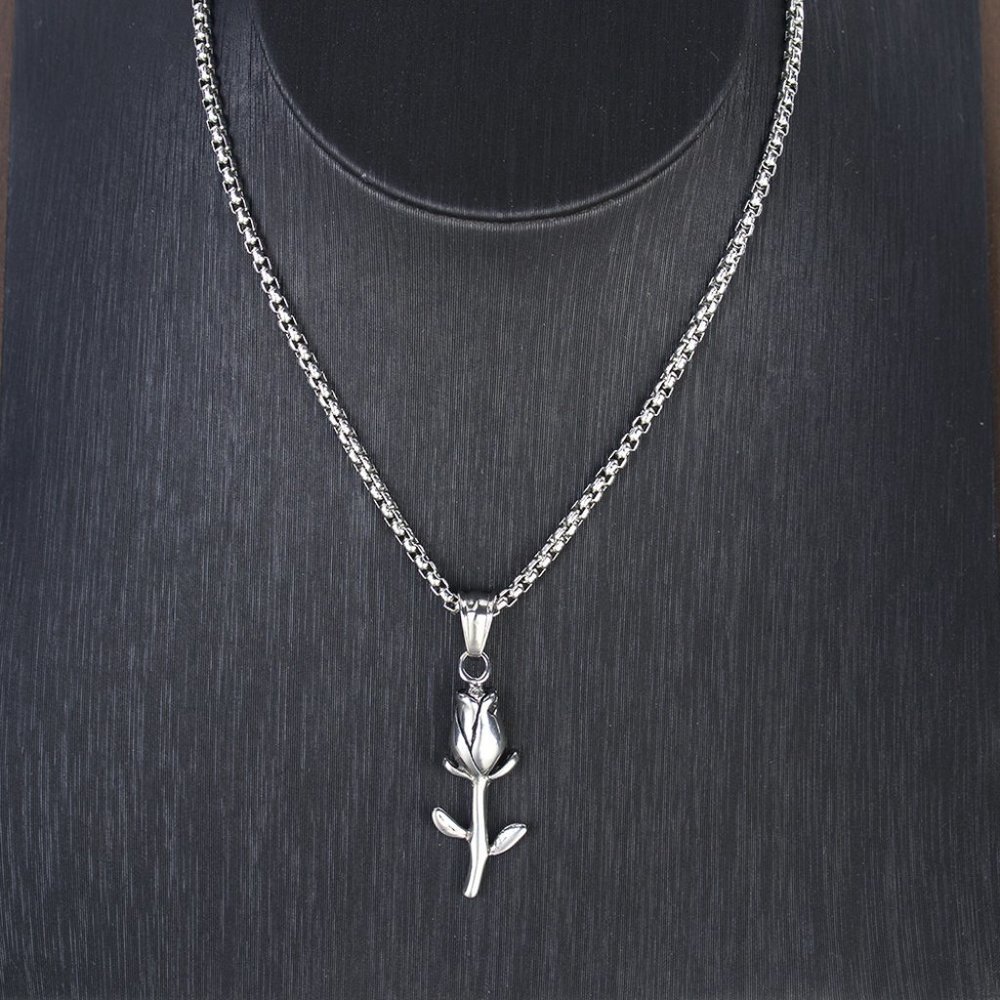 ❤️One Branch Flower Cute Simple Pendant necklace for women/men, N90201P221 - Picture 7 of 8